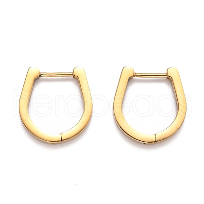 304 Stainless Steel Huggie Hoop Earrings STAS-H156-14B-G-1