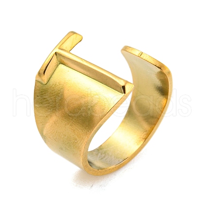 PVD Vacuum Plating 201 Stainless Steel Cuff Rings RJEW-Z032-01G-T-1