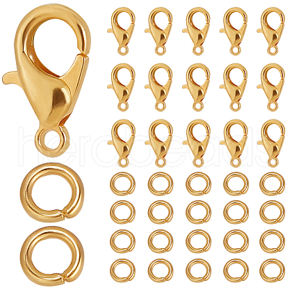 SOFPLATE 400Pcs Zinc Alloy Lobster Claw Clasps FIND-SP0001-29G-1