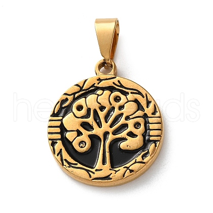 201 Stainless Steel Enamel Pendants STAS-U053-03G-1