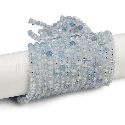 Natural Aquamarine Beads Strands G-L587-B02-01-A-1
