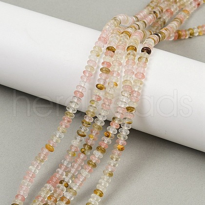 Watermelon Stone Glass Beads Strands G-U026-B02-4mm-1