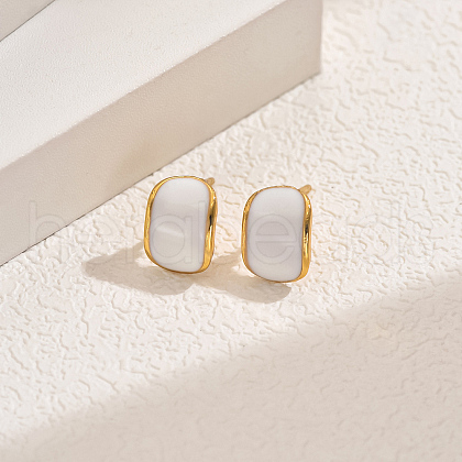 Alloy Rectangle Stud Earrings ON5879-6-1