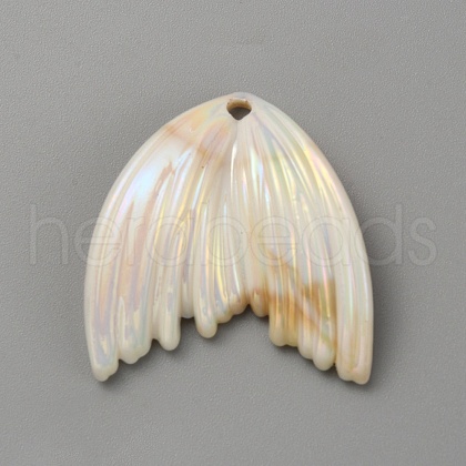 Grandient Color Opaque Resin Pendants RESI-WH0026-74I-1