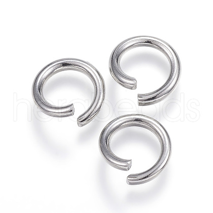 304 Stainless Steel Open Jump Rings X-STAS-E113-09P-1