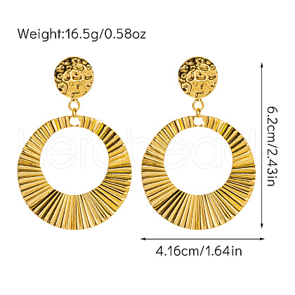304 Stainless Steel Dangle Stud Earrings FS-WGEF041-04-1