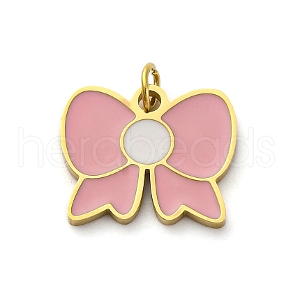 304 Stainless Steel Enamel Charms STAS-E550-46G-1
