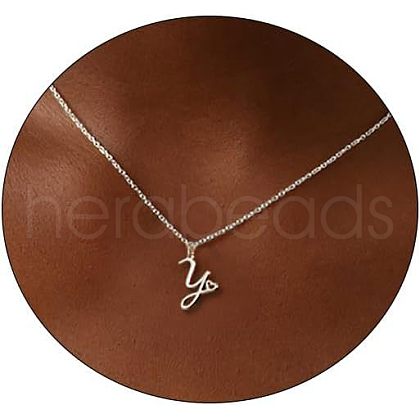 Fashionable Brass Letter Heart Pendant Necklaces for Women FS-WGD0E1D-51-1