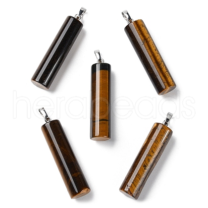Natural Tiger Eye Pendants G-E603-02P-03-1