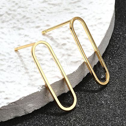 Brass Stud Earrings KK-T038-484B-1