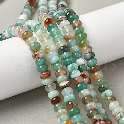 Natural Banded Agate Beads Strands G-F790-I01-01N-1