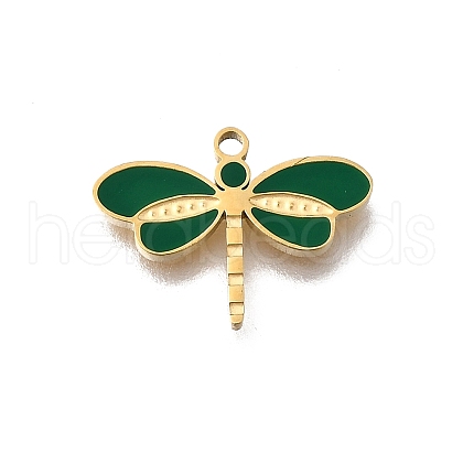 304 Stainless Steel Enamel Pendants STAS-F318-21G-1