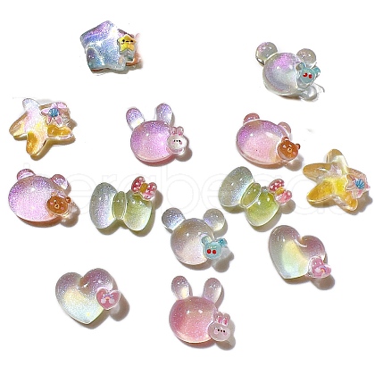 Gradient Color Resin Cabochones PW-WG4841A-01-1