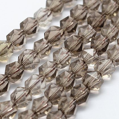 Synthetic Smoky Quartz Beads Strands G-K184-01-1-1