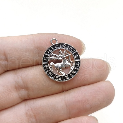 Constellation Themes Alloy Rhinestone Pendants PW-WG6B97D-12-1