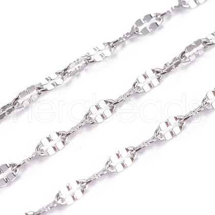 Tarnish Resistant 304 Stainless Steel Dapped Chains STAS-I107-03P-1