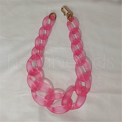 Frosted Acrylic Chunky Twisted Chain Necklacs for Women FS-WG1B9A7-05-1