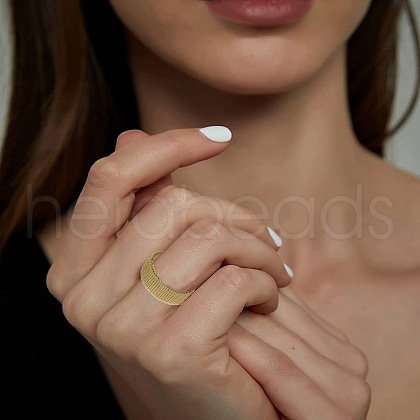 Stainless Steel Braided Mesh Finger Rings for Women Men WG8C54F-19-1