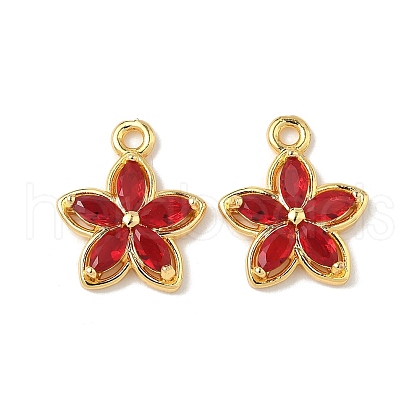 Brass Micro Pave Cubic Zirconia Pendants KK-D373-02B-G-1