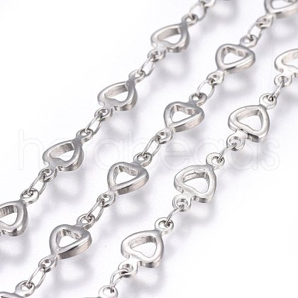 Non-Tarnish 3.28 Feet 304 Stainless Steel Link Chains X-STAS-P219-08-1