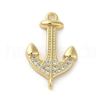 Rack Plating Brass Micro Pave Cubic Zirconia Pendants KK-C052-36G-1