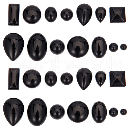 HOBBIESAY 28Pcs 14 Styles Natural & Synthetic Mixed Gemstone Cabochons G-HY0001-59-1