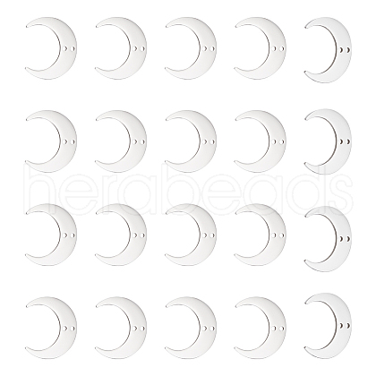 Unicraftale 201 Stainless Steel 2-Loop Link Pendants STAS-UN0044-24-1