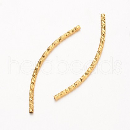 Curved Brass Tube Beads X-KK-D508-07G-1
