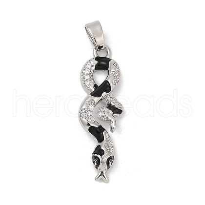 Brass Micro Pave Cubic Zirconia Pendants KK-R221-01P-03-1