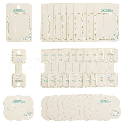  150Pcs 3 Styles Paper Hair Clip Display Cards CDIS-NB0001-37-1