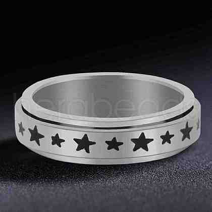 Stainless Steel Rotating Fidget Band Ring MATO-PW0001-059E-02-1