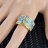 Alloy Rhinestone Wide Band Rings PW-WGE6E98-01-3