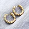 Brass Huggie Hoop Earrings X-EJEW-L231-31G-3