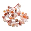 Natural Red Hematoid Quartz/Ferruginous Quartz Beads Strands G-H297-B18-02-3