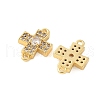 Brass Micro Pave Cubic Zirconia Connector Charms KK-U056-38G-2
