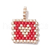 2Pcs Handmade MIYUKI Round Rocailles Seed Loom Pattern PALLOY-MZ00186-01-2