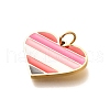 Pride 304 Stainless Steel Enamel Pendants STAS-B079-01G-16-3