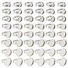 DICOSMETIC 48Pcs 8 Style Adjustable 304 Stainless Steel Finger Rings Components STAS-DC0004-37-1