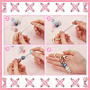 SOFPLATE 50Pcs UV Plating Iridescent Transparent Crackle Acrylic Beads MACR-SP0001-05-6
