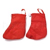 Cloth Hanging Christmas Stocking HJEW-B003-13-2