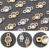 Beebeecraft 20Pcs 2 Colors Brass Micro Pave Clear Cubic Zirconia Connector Charms KK-BBC0002-17-4