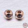 Round 925 Sterling Silver Spacer Beads STER-M103-04-3.5mm-RG-2