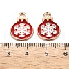 Christmas Alloy Enamel Pendants X-ENAM-D047-17G-03-4