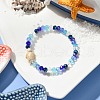 Electroplated Glass Beaded Stretch Bracelets BJEW-JB10900-01-2