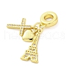 Brass Micro Pave Cubic Zirconia Pendants KK-D325-17G-2