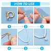 DELORIGIN 6Pcs 3 Styles Brass Micro Pave Clear Cubic Zirconia Twister Clasps ZIRC-DR0001-02-3