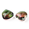 Two Tone Spray Painted Transparent Glass Beads GLAA-T022-26-B01-3
