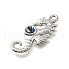 304 Stainless Steel Pave Natural Paua Shell Pendants STAS-C122-21D-01P-2