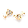 Brass Micro Pave Cubic Zirconia Charms KK-N263-67G-2