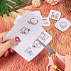 80 Patterns Non-woven Fabrics Water-soluble Embroidery Aid Drawing Sketch DIY-TAC0100-011-6